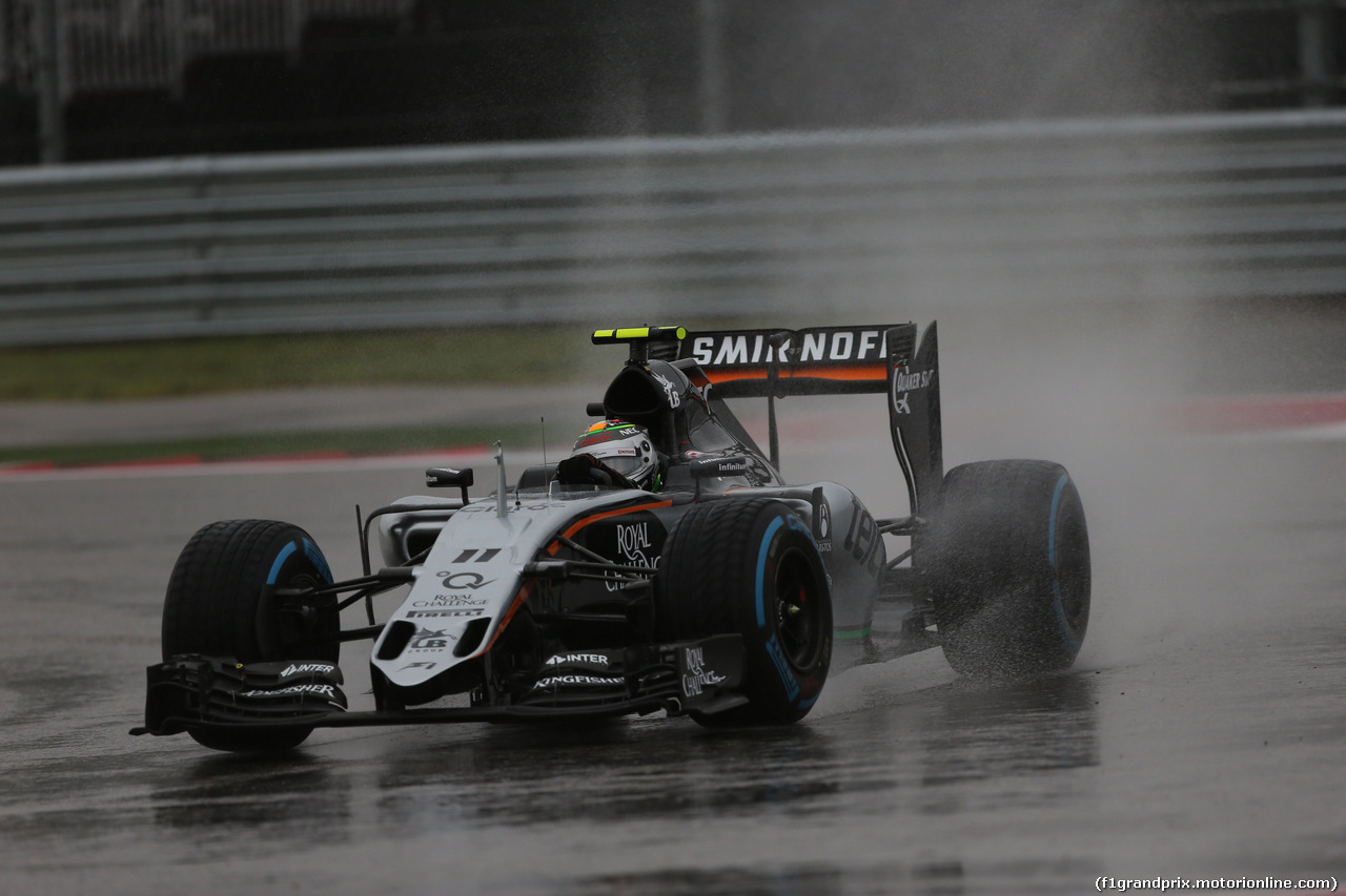GP USA, 24.10.2015- Prove Libere 3,  Sergio Perez (MEX) Sahara Force India F1 Team VJM08