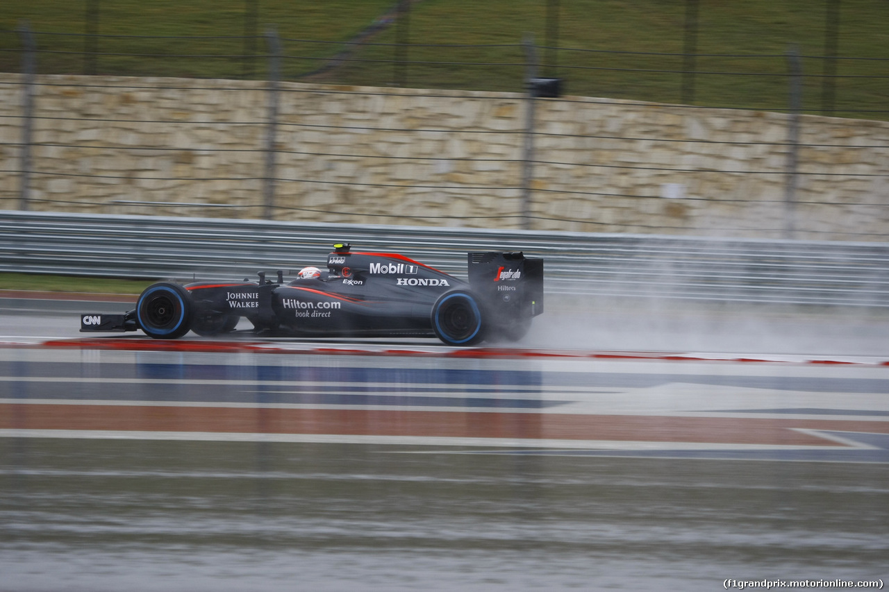 GP USA, 24.10.2015- Prove Libere 3,  Jenson Button (GBR) McLaren Honda MP4-30