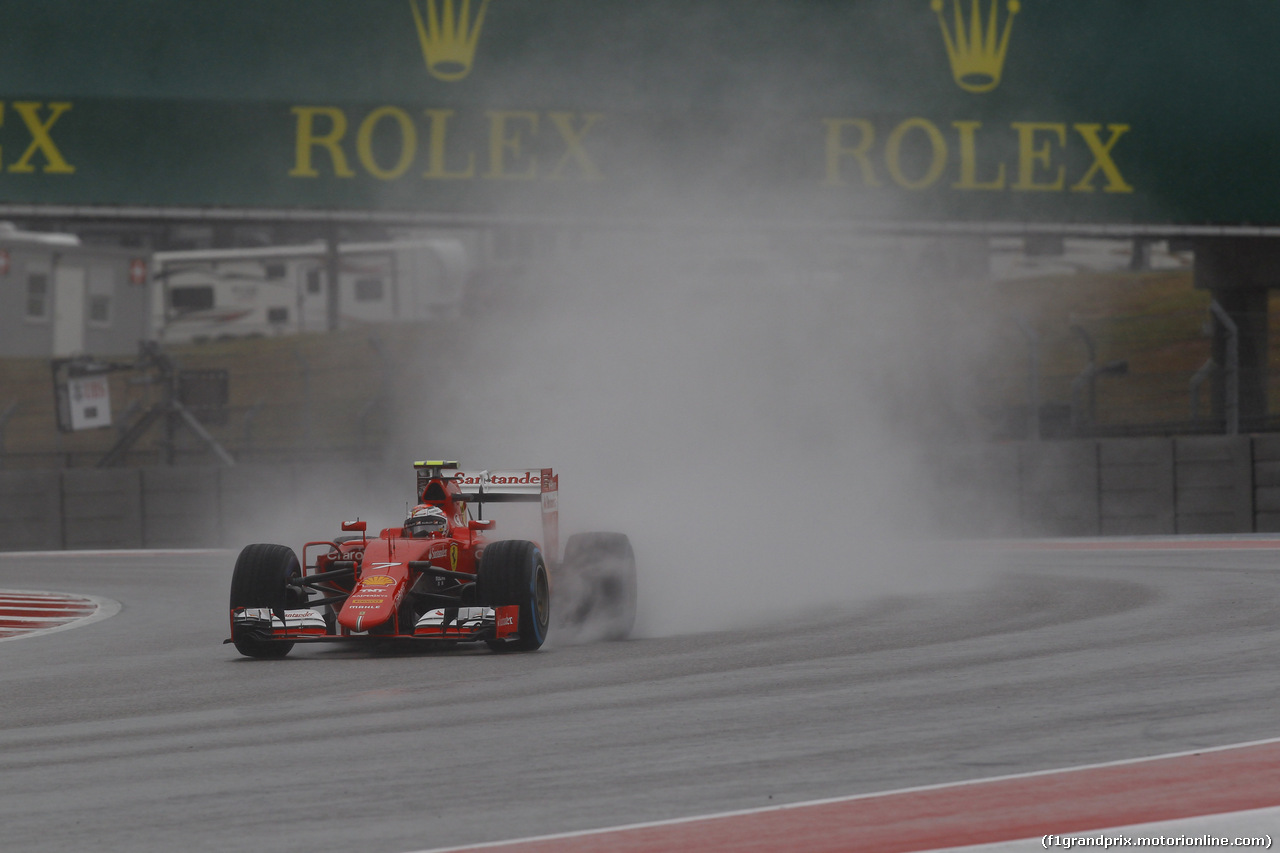 GP USA, 24.10.2015- Prove Libere 3,  Kimi Raikkonen (FIN) Ferrari SF15-T