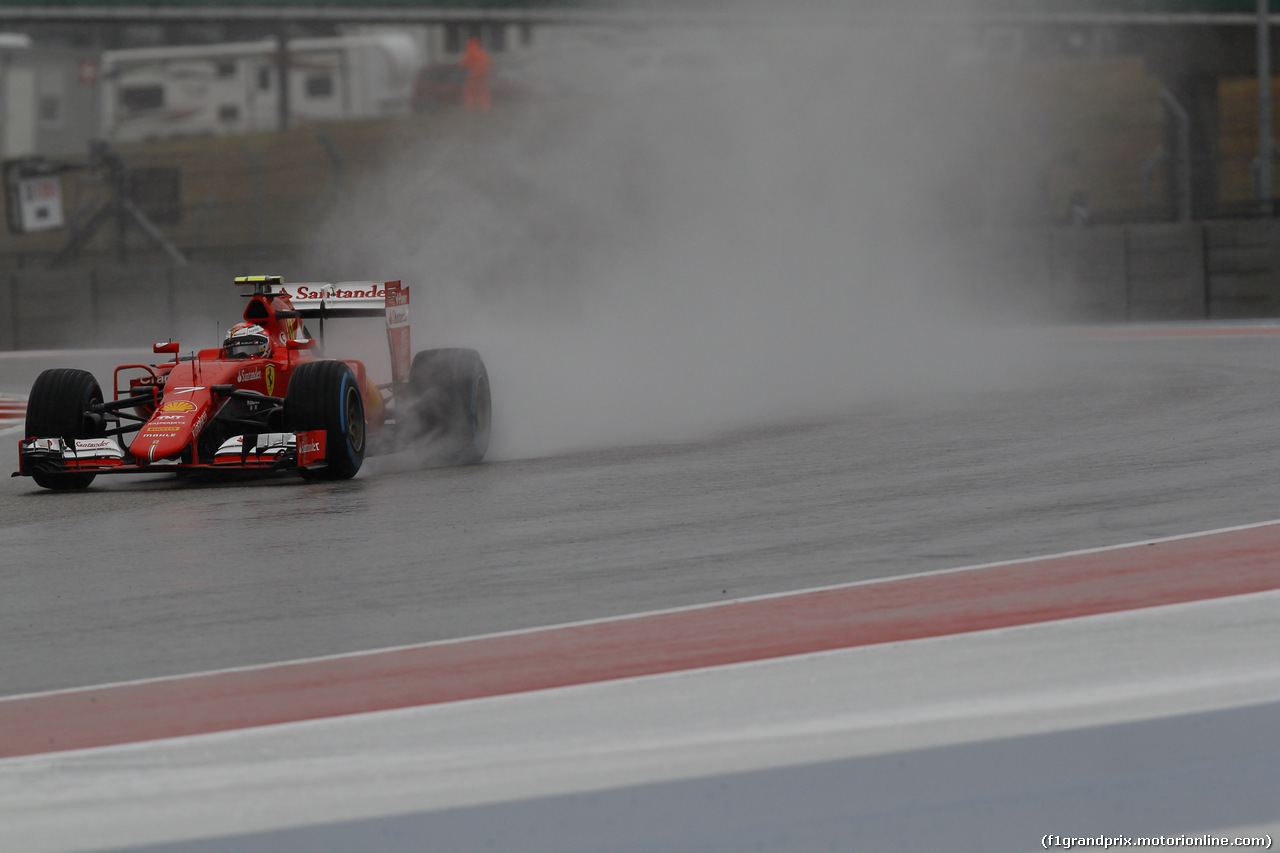 GP USA, 24.10.2015- Prove Libere 3,  Kimi Raikkonen (FIN) Ferrari SF15-T