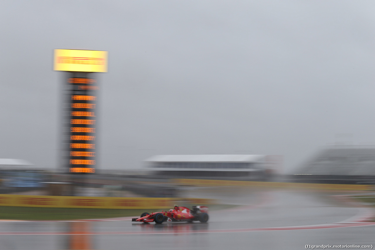 GP USA, 24.10.2015- Prove Libere 3,  Kimi Raikkonen (FIN) Ferrari SF15-T