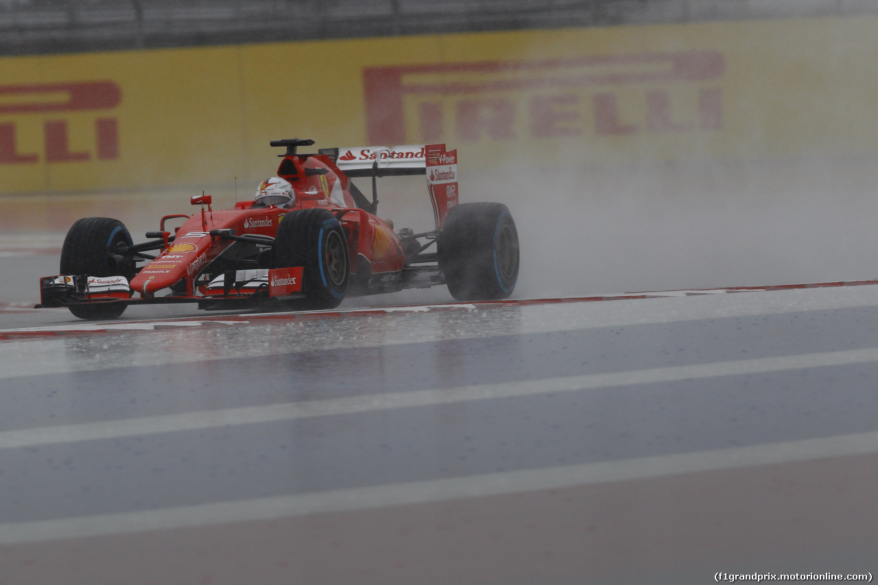 GP USA, 24.10.2015- Prove Libere 3,  Sebastian Vettel (GER) Ferrari SF15-T