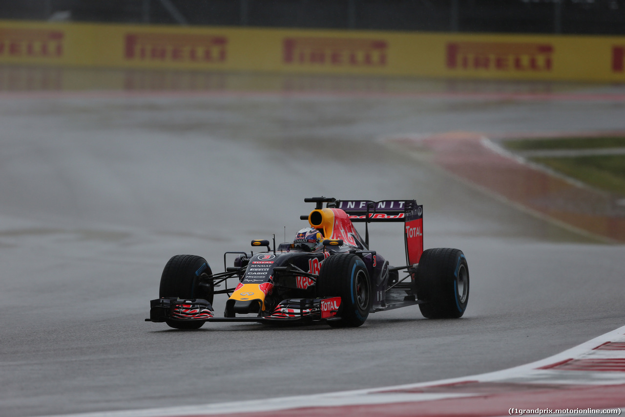 GP USA, 24.10.2015- Prove Libere 3,  Daniel Ricciardo (AUS) Red Bull Racing RB11