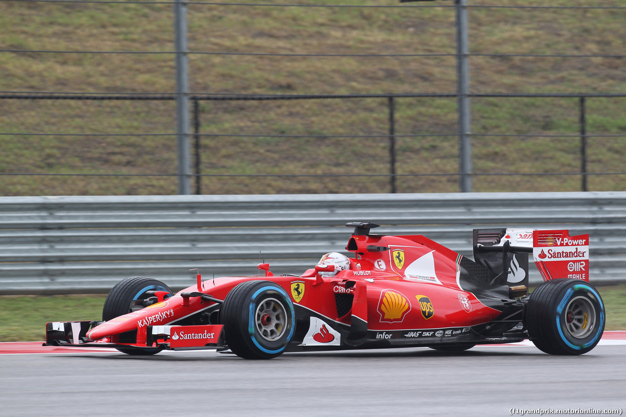 GP USA, 23.10.2015- Prove Libere 1, Sebastian Vettel (GER) Ferrari SF15-T