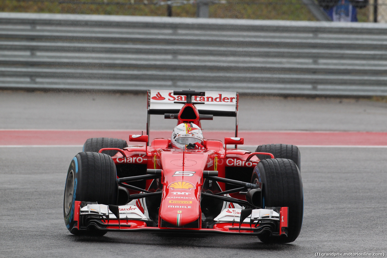 GP USA, 23.10.2015- Prove Libere 1, Sebastian Vettel (GER) Ferrari SF15-T