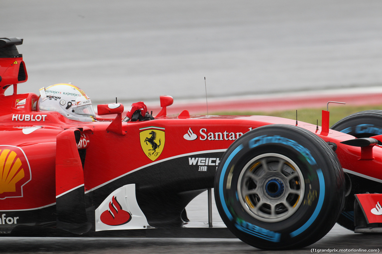 GP USA, 23.10.2015- Prove Libere 1, Sebastian Vettel (GER) Ferrari SF15-T