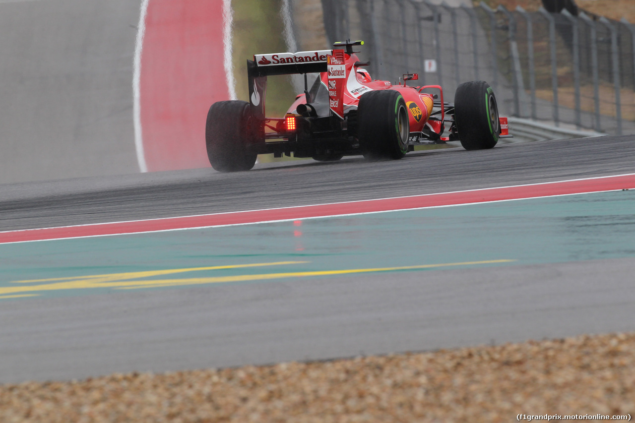 GP USA, 23.10.2015- Prove Libere 1, Kimi Raikkonen (FIN) Ferrari SF15-T