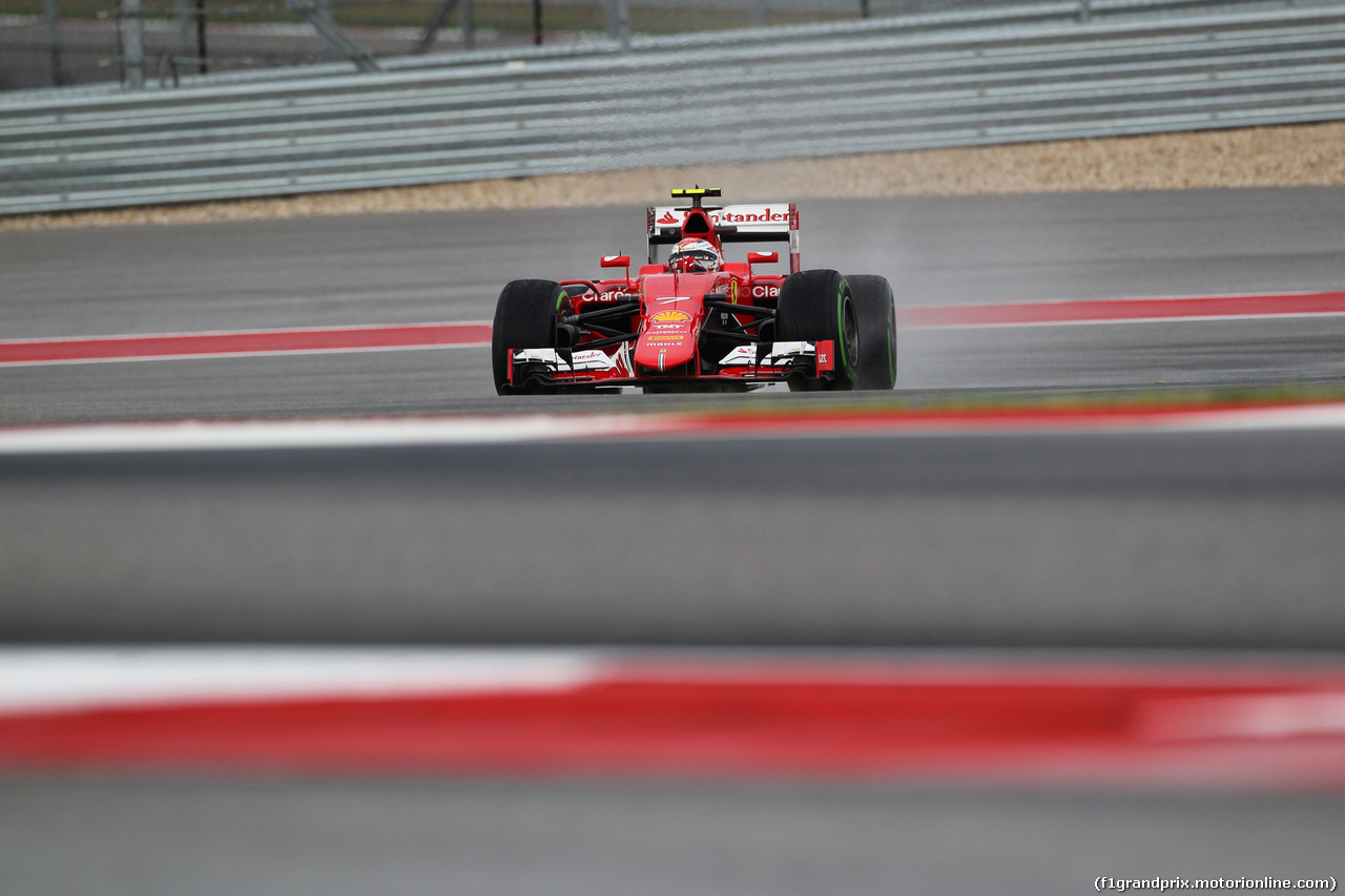 GP USA, 23.10.2015- Prove Libere 1, Kimi Raikkonen (FIN) Ferrari SF15-T