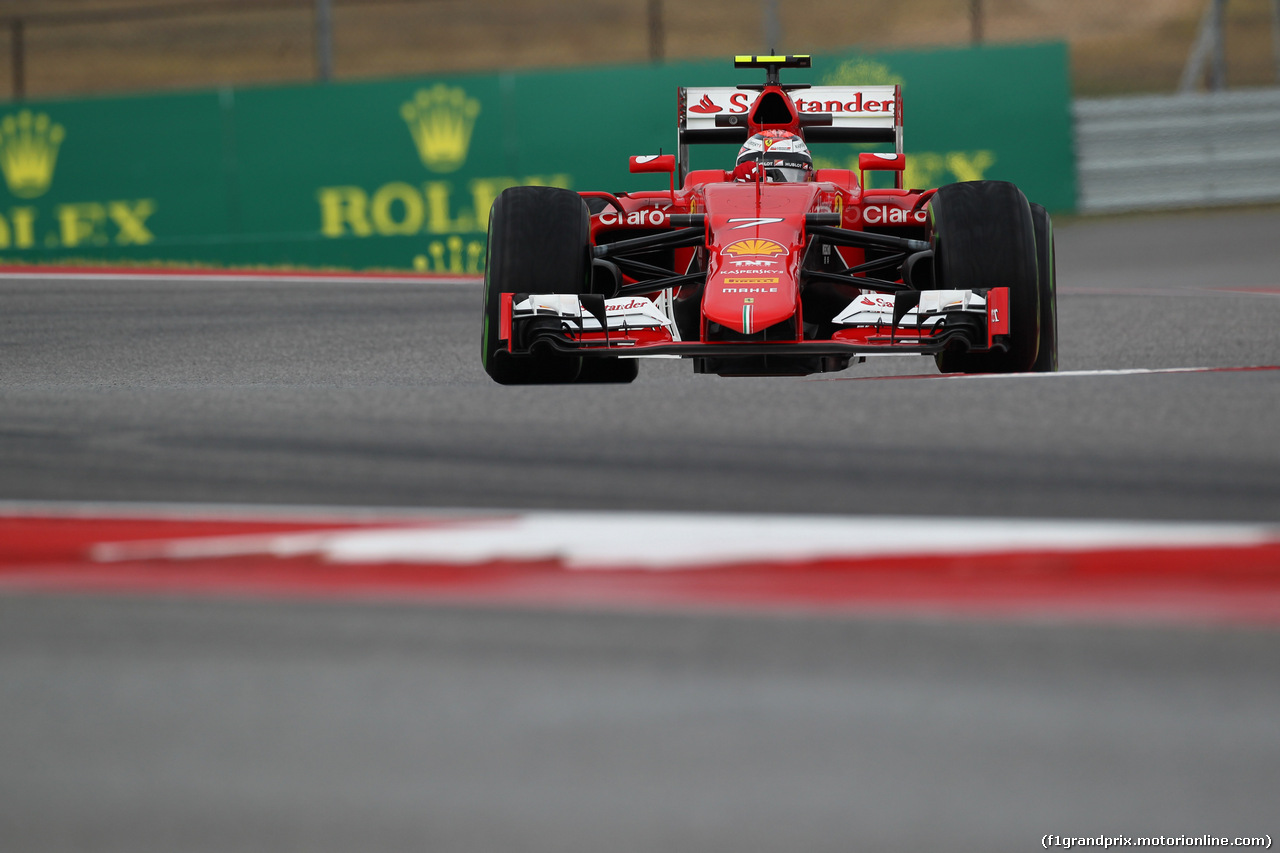 GP USA, 23.10.2015- Prove Libere 1, Kimi Raikkonen (FIN) Ferrari SF15-T