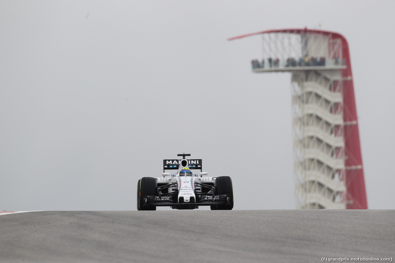 GP USA, 23.10.2015- Prove Libere 1, Felipe Massa (BRA) Williams F1 Team FW37