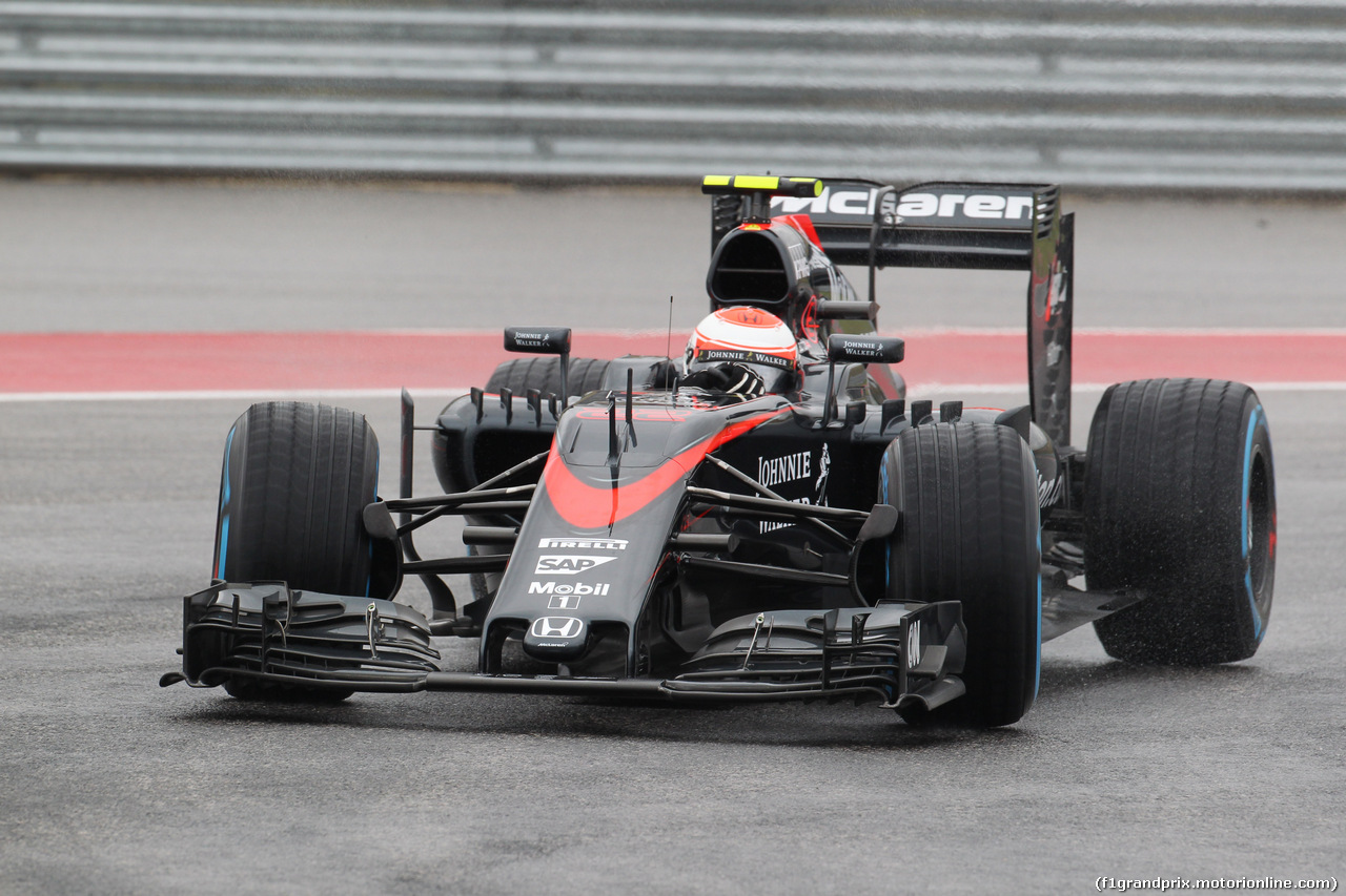 GP USA, 23.10.2015- Prove Libere 1, Jenson Button (GBR) McLaren Honda MP4-30