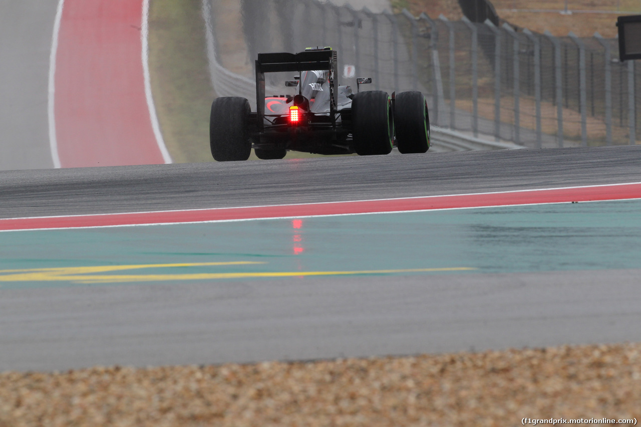 GP USA, 23.10.2015- Prove Libere 1, Jenson Button (GBR) McLaren Honda MP4-30