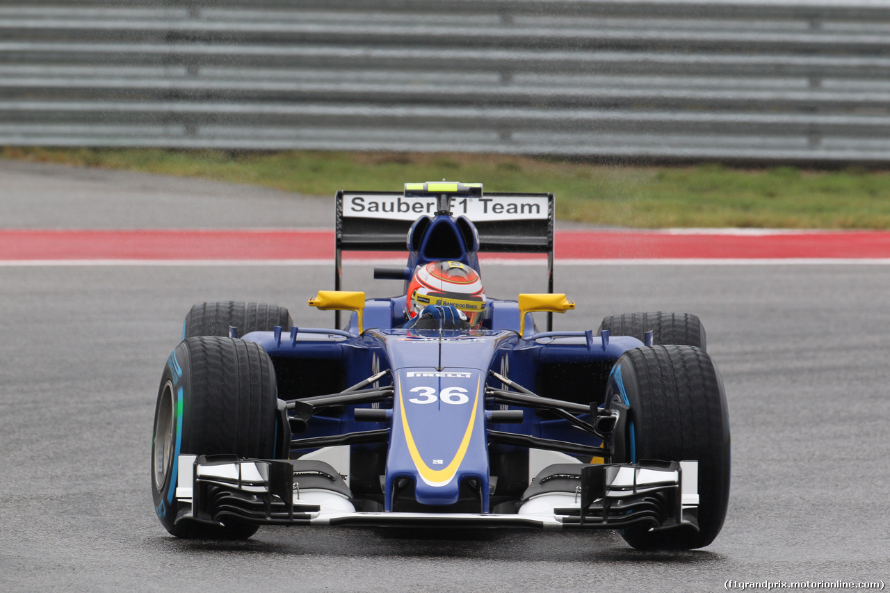 GP USA, 23.10.2015- Prove Libere 1, Raffaele Marciello (ITA) Sauber C34 developing e deserve driver