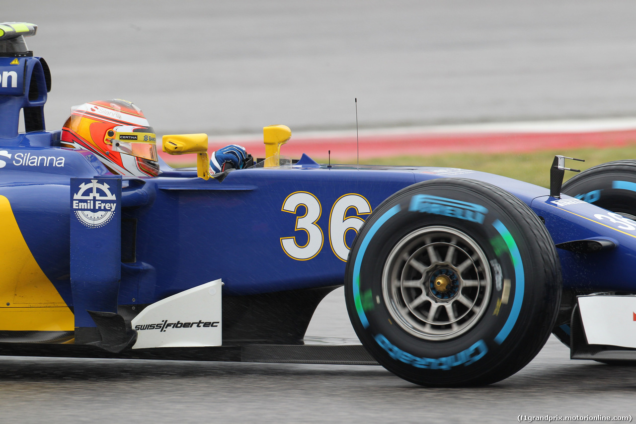 GP USA, 23.10.2015- Prove Libere 1, Raffaele Marciello (ITA) Sauber C34 developing e deserve driver