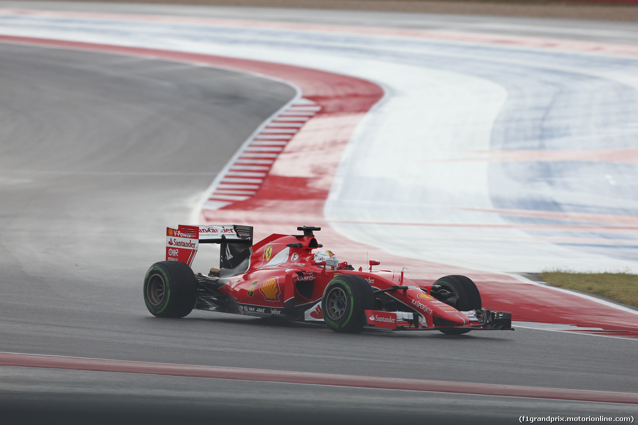 GP USA, 23.10.2015- Prove Libere 1, Sebastian Vettel (GER) Ferrari SF15-T