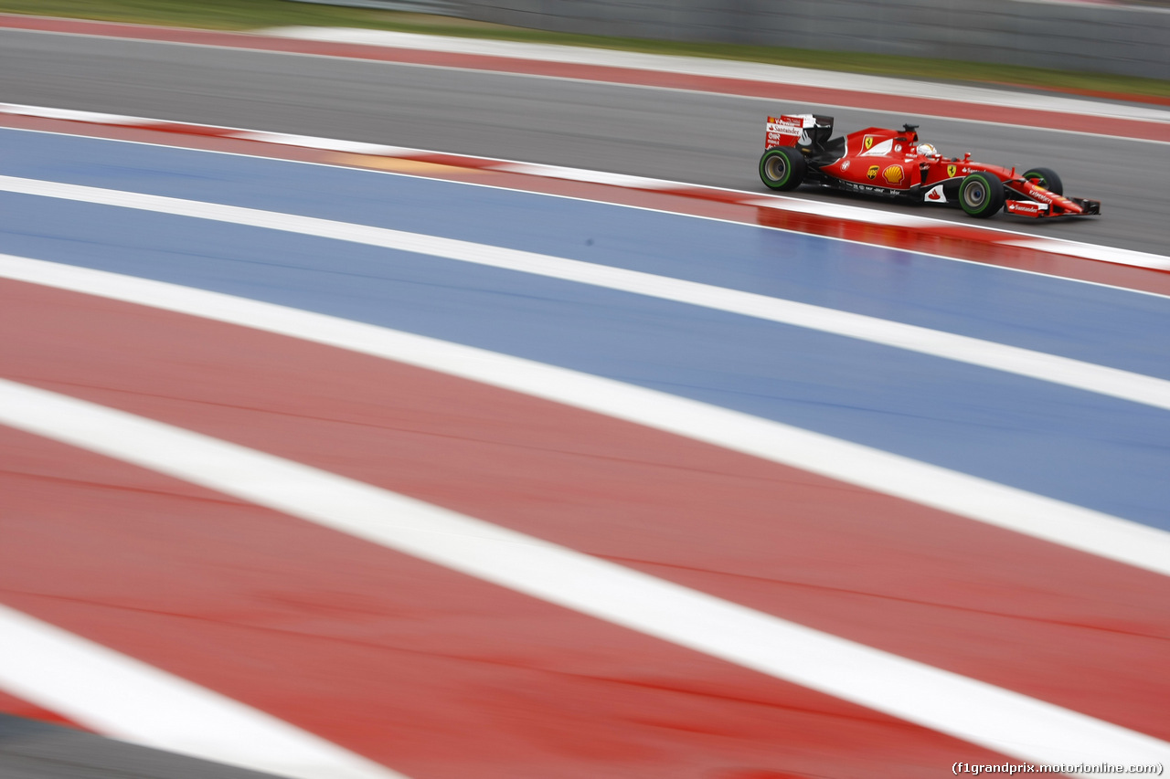 GP USA, 23.10.2015- Prove Libere 1, Sebastian Vettel (GER) Ferrari SF15-T