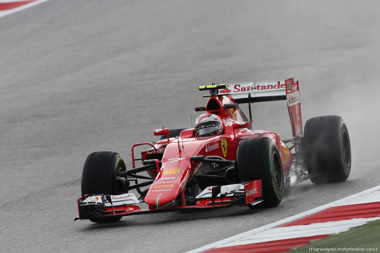 GP USA, 23.10.2015- Prove Libere 1, Kimi Raikkonen (FIN) Ferrari SF15-T