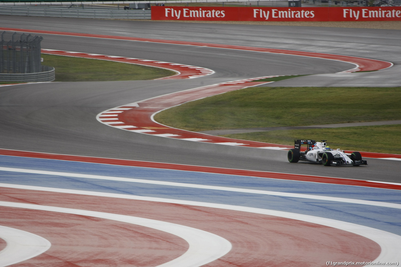 GP USA, 23.10.2015- Prove Libere 1, Felipe Massa (BRA) Williams F1 Team FW37