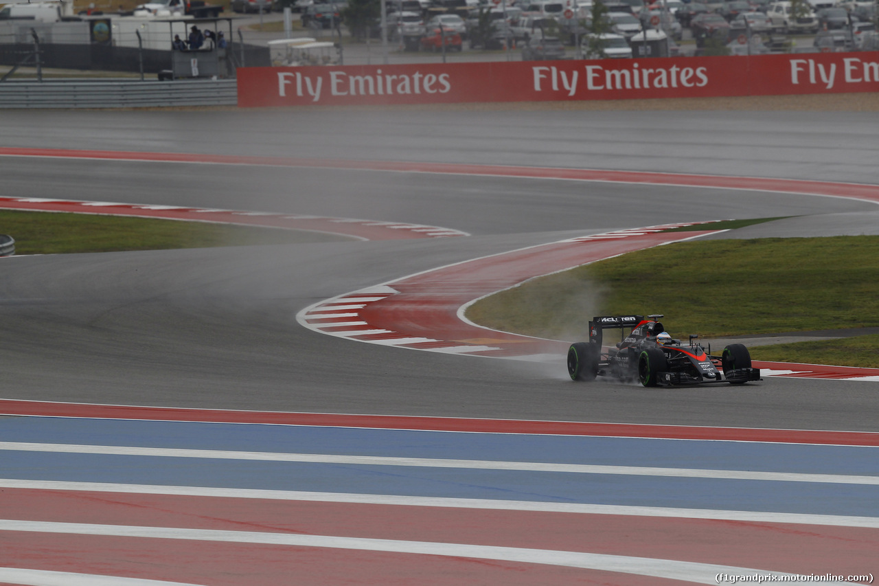 GP USA, 23.10.2015- Prove Libere 1, Fernando Alonso (ESP) McLaren Honda MP4-30