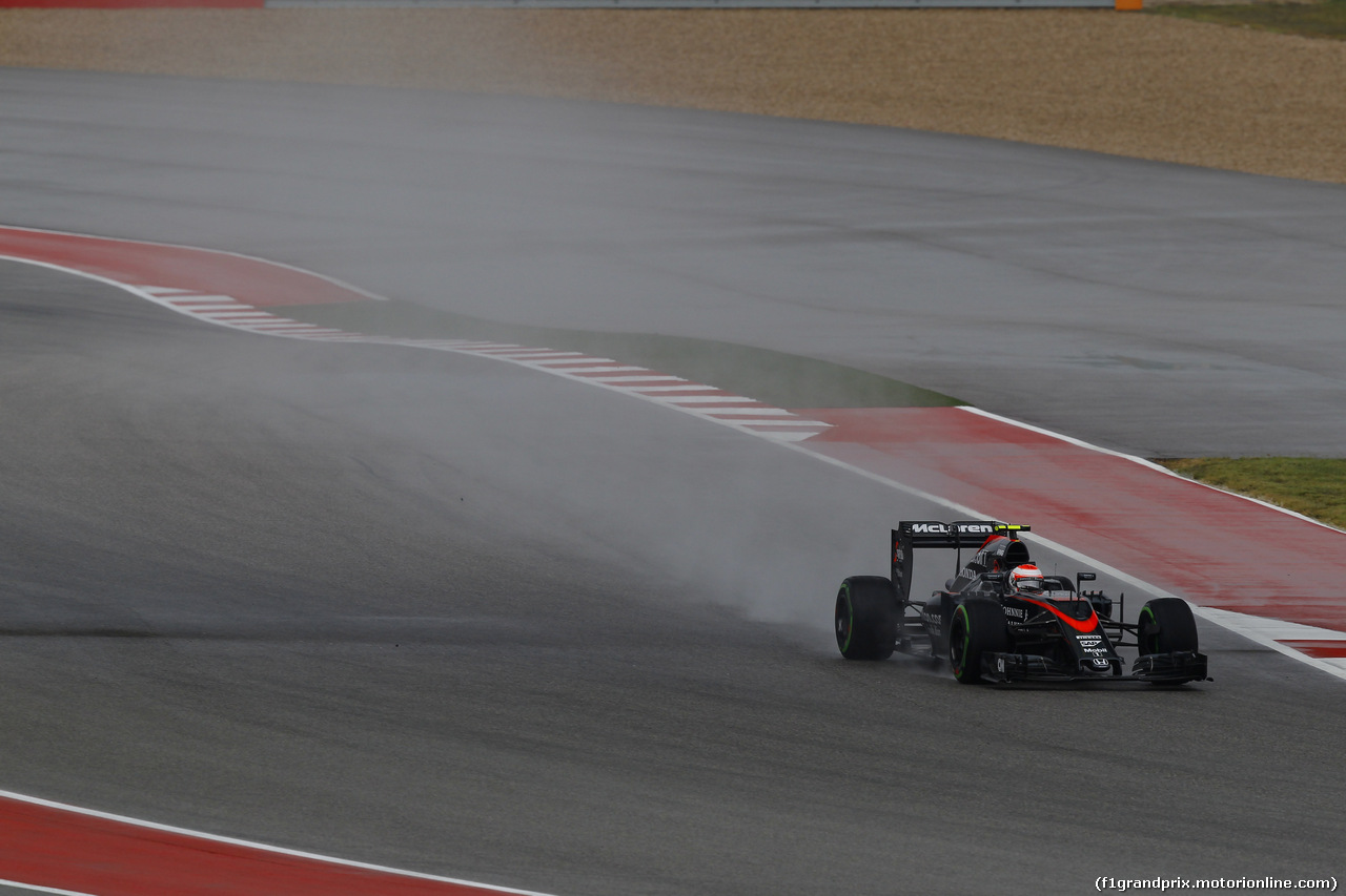 GP USA, 23.10.2015- Prove Libere 1, Jenson Button (GBR) McLaren Honda MP4-30