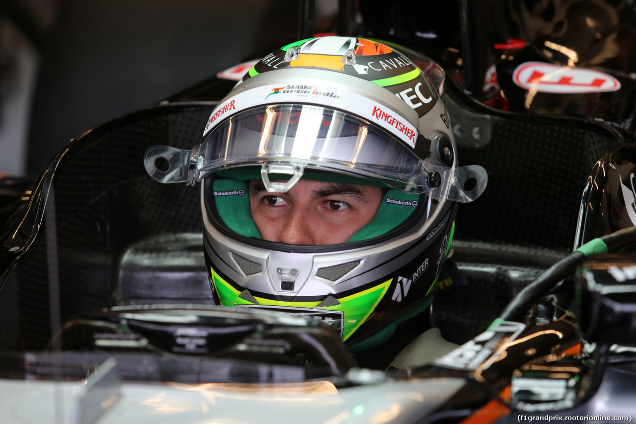 GP USA, 23.10.2015- Prove Libere 1, Sergio Perez (MEX) Sahara Force India F1 Team VJM08