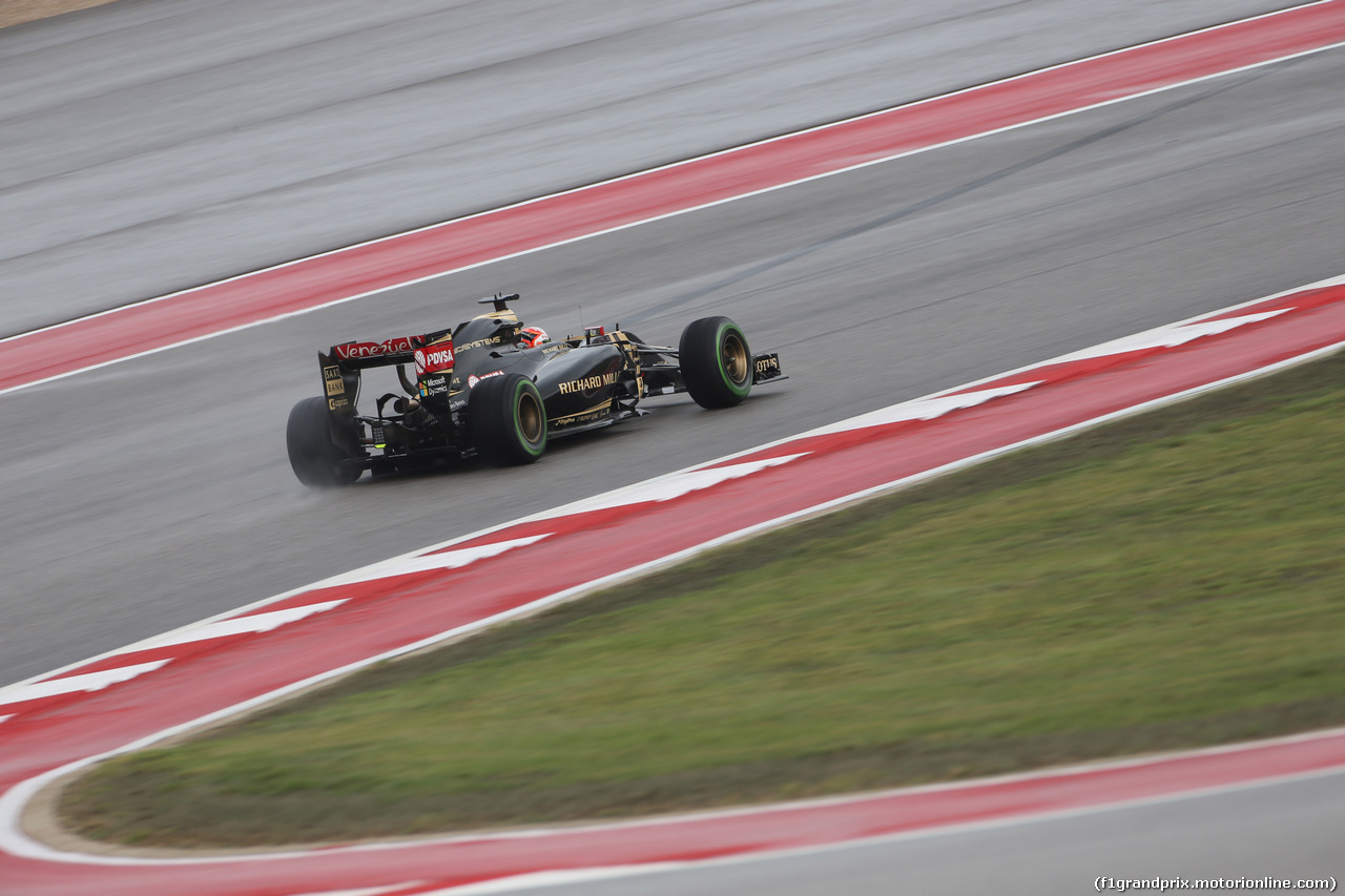 GP USA, 23.10.2015- Prove Libere 1, Romain Grosjean (FRA) Lotus F1 Team E23