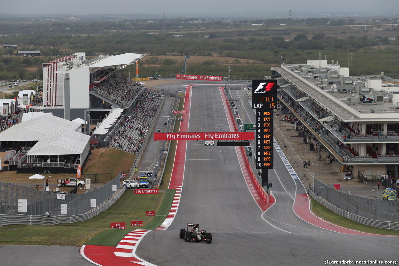 GP USA, 23.10.2015- Prove Libere 1, Romain Grosjean (FRA) Lotus F1 Team E23