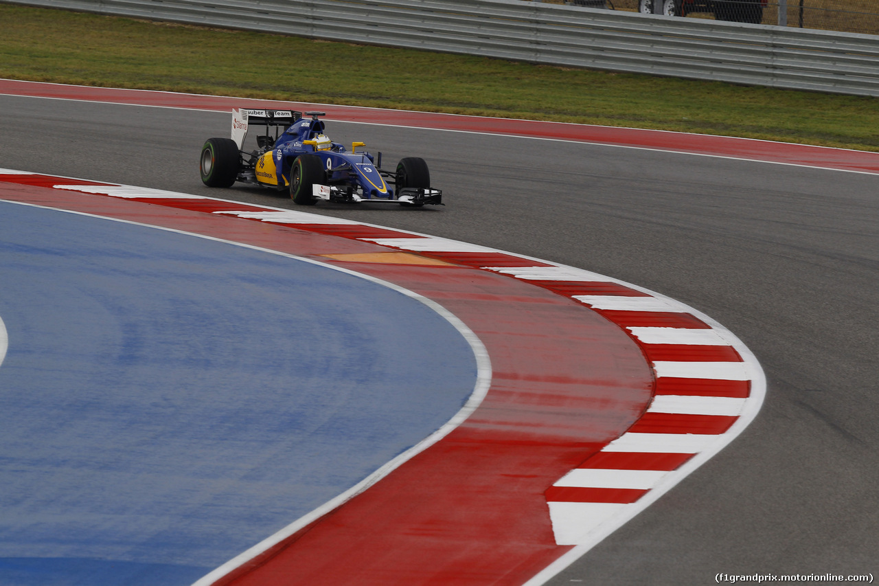 GP USA, 23.10.2015- Prove Libere 1, Marcus Ericsson (SUE) Sauber C34