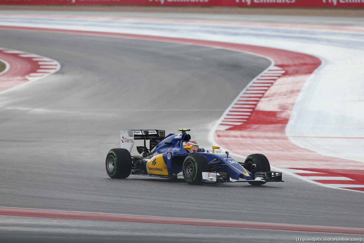 GP USA, 23.10.2015- Prove Libere 1, Raffaele Marciello (ITA) Sauber C34 developing e deserve driver