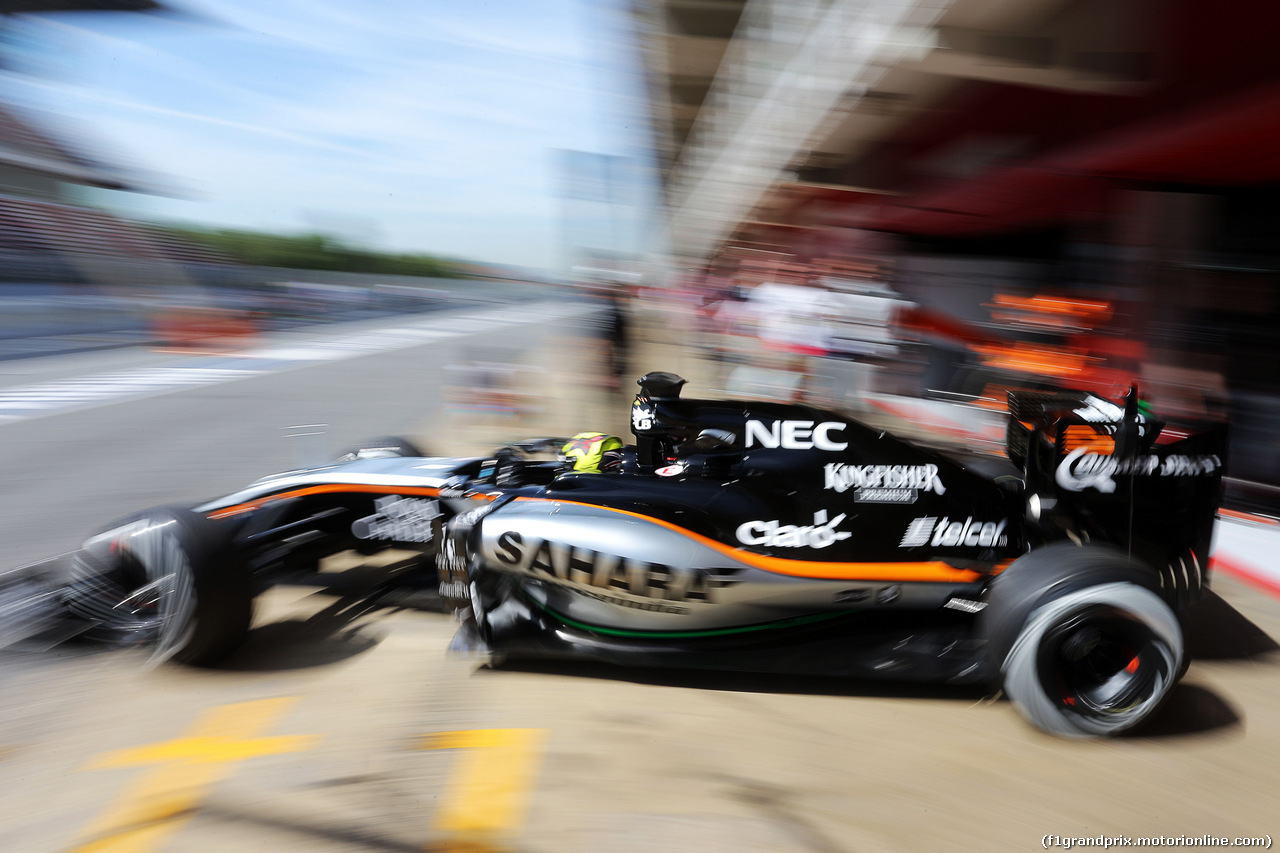 TEST F1 BARCELLONA 12 MAGGIO, Nick Yelloly (GBR) Sahara Force India F1 VJM08 Test Driver leaves the pits.
12.05.2015.