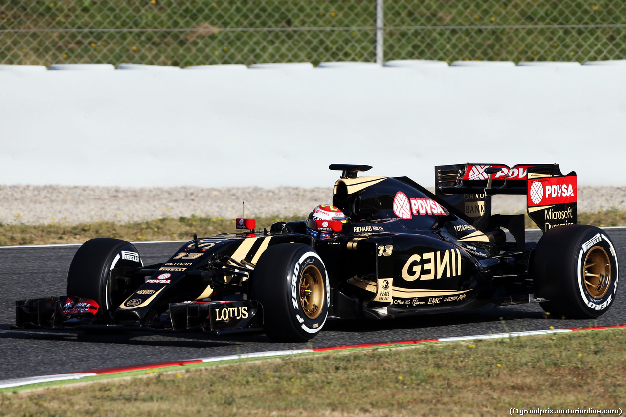 TEST F1 BARCELLONA 12 MAGGIO, Pastor Maldonado (VEN) Lotus F1 E23.
12.05.2015.