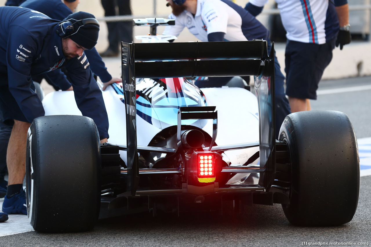 TEST F1 BARCELLONA 19 FEBBRAIO, Susie Wolff (GBR) Williams FW37 Development Driver rear diffuser detail.
19.02.2015. F