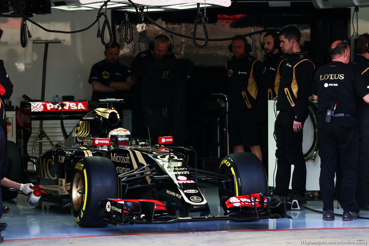 TEST F1 BARCELLONA 19 FEBBRAIO, Pastor Maldonado (VEN) Lotus F1 E23.
19.02.2015.