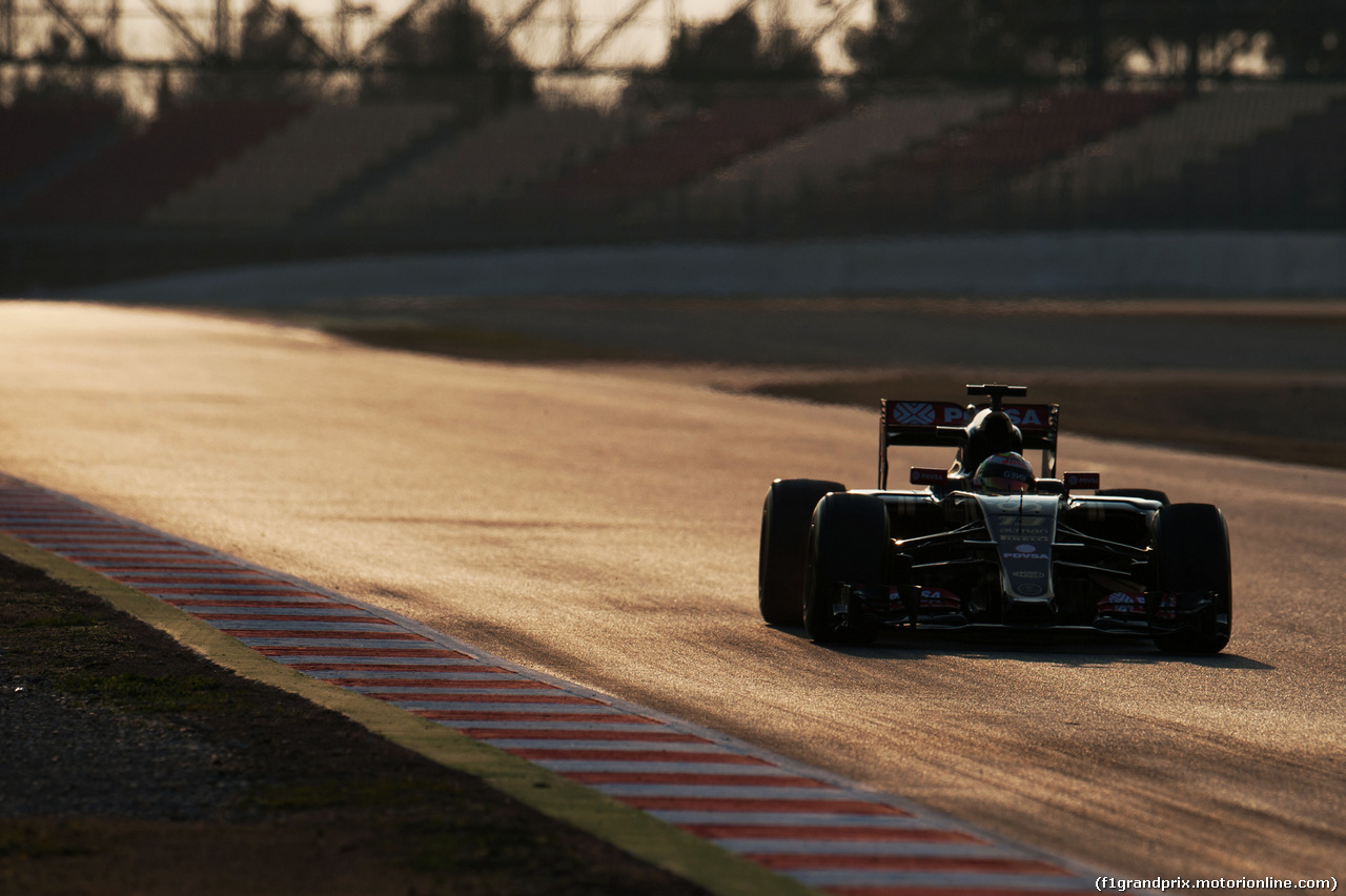 TEST F1 BARCELLONA 19 FEBBRAIO, Pastor Maldonado (VEN) Lotus F1 E23.
19.02.2015.