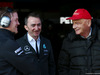 TEST F1 BARCELLONA 19 FEBBRAIO, Paddy Lowe (GBR) Mercedes AMG F1 Executive Director (Technical) (Centre) e Niki Lauda (AUT) Mercedes Non-Executive Chairman (Right).
19.02.2015.