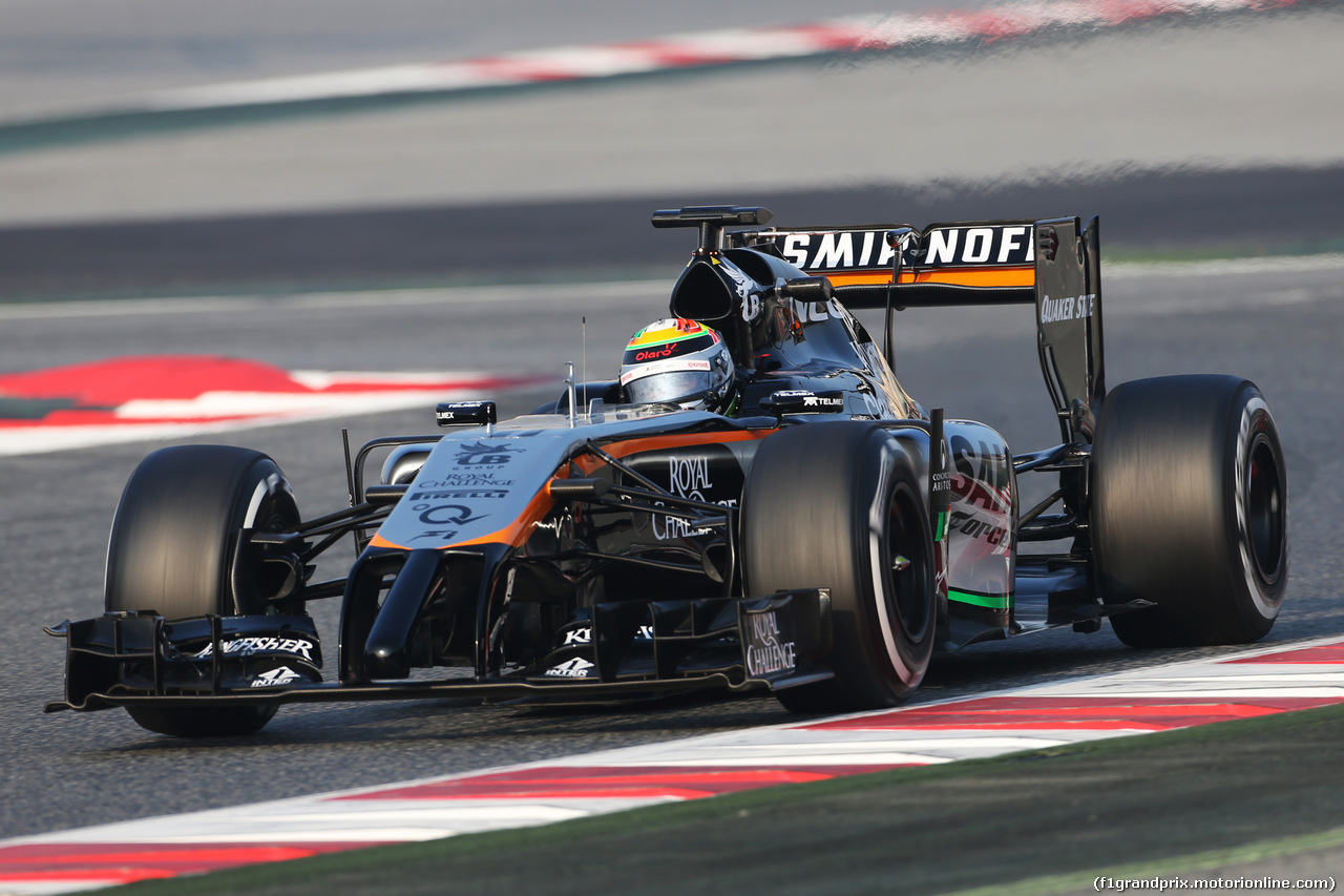 TEST F1 BARCELLONA 20 FEBBRAIO, Sergio Perez (MEX) Sahara Force India F1 VJM07.
20.02.2015.