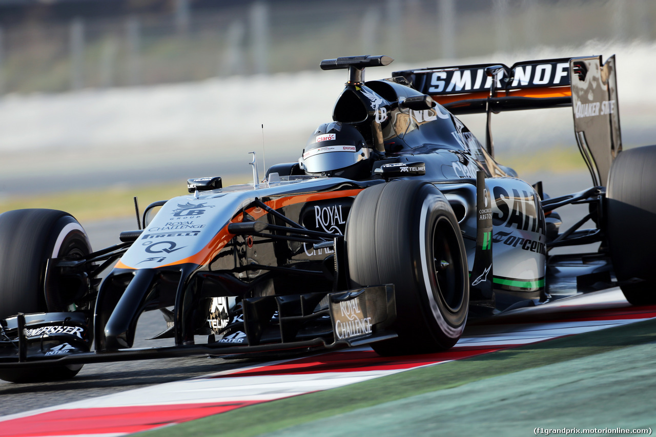 TEST F1 BARCELLONA 20 FEBBRAIO, Sergio Perez (MEX) Sahara Force India F1 VJM07.
20.02.2015.