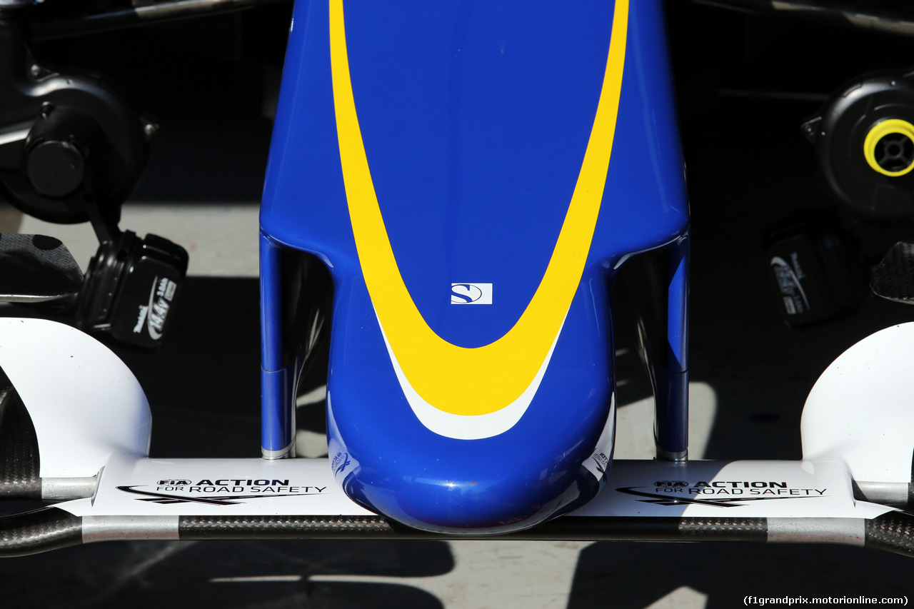 TEST F1 BARCELLONA 20 FEBBRAIO, Sauber C34 nosecone detail.
20.02.2015.