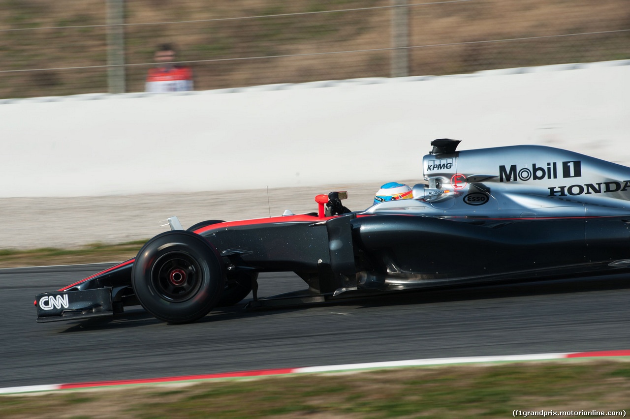 TEST F1 BARCELLONA 20 FEBBRAIO, Fernando Alonso (ESP) McLaren MP4-30.
20.02.2015.