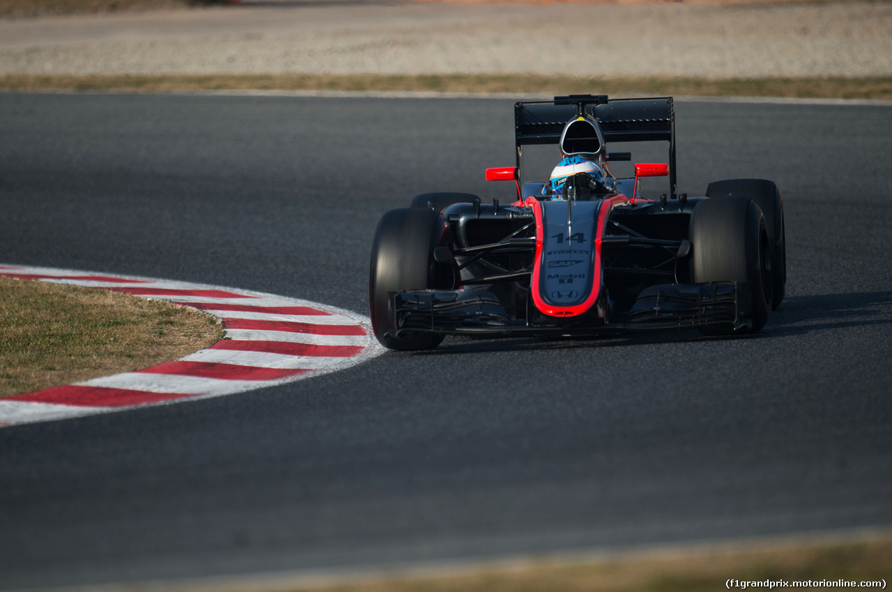 TEST F1 BARCELLONA 20 FEBBRAIO, Fernando Alonso (ESP) McLaren MP4-30.
20.02.2015.