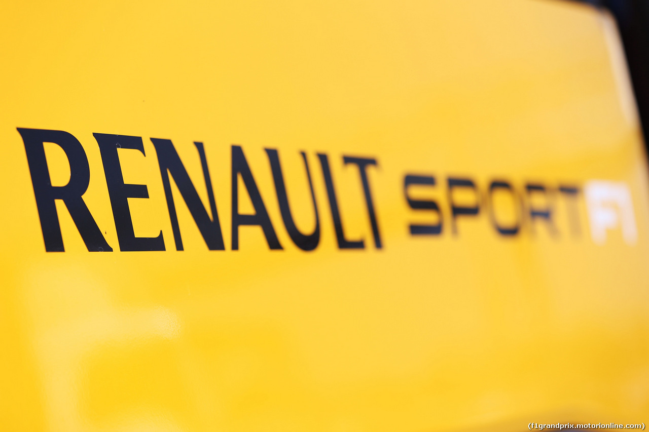 TEST F1 BARCELLONA 20 FEBBRAIO, Renault Sport F1 logo.
20.02.2015.