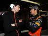 TEST F1 BARCELLONA 20 FEBBRAIO, (L to R): Tim Wright (GBR) Sahara Force India F1 Team Gara Engineer with Sergio Perez (MEX) Sahara Force India F1.
20.02.2015.