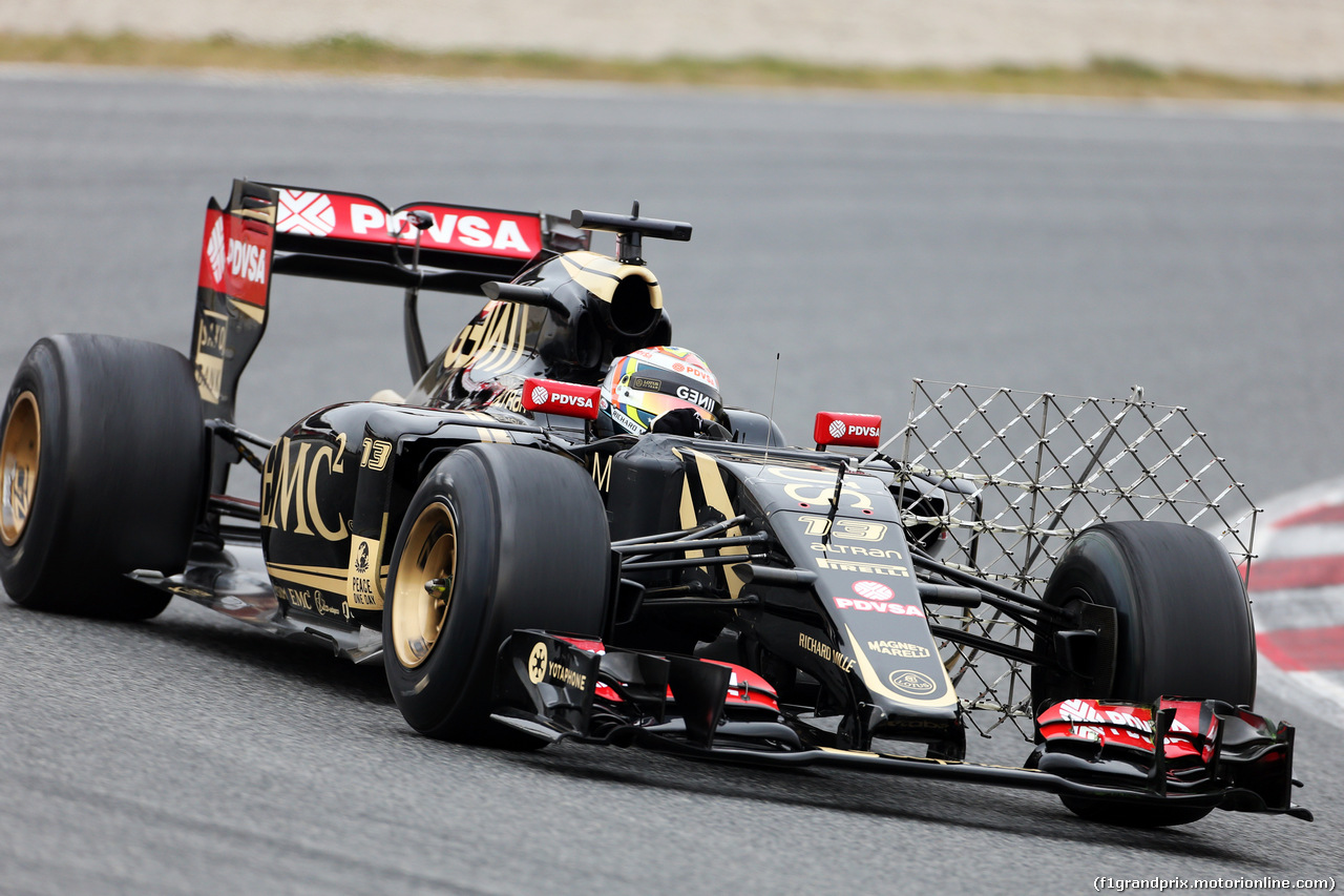 TEST F1 BARCELLONA 21 FEBBRAIO, Pastor Maldonado (VEN) Lotus F1 E23 running sensor equipment.
21.02.2015.