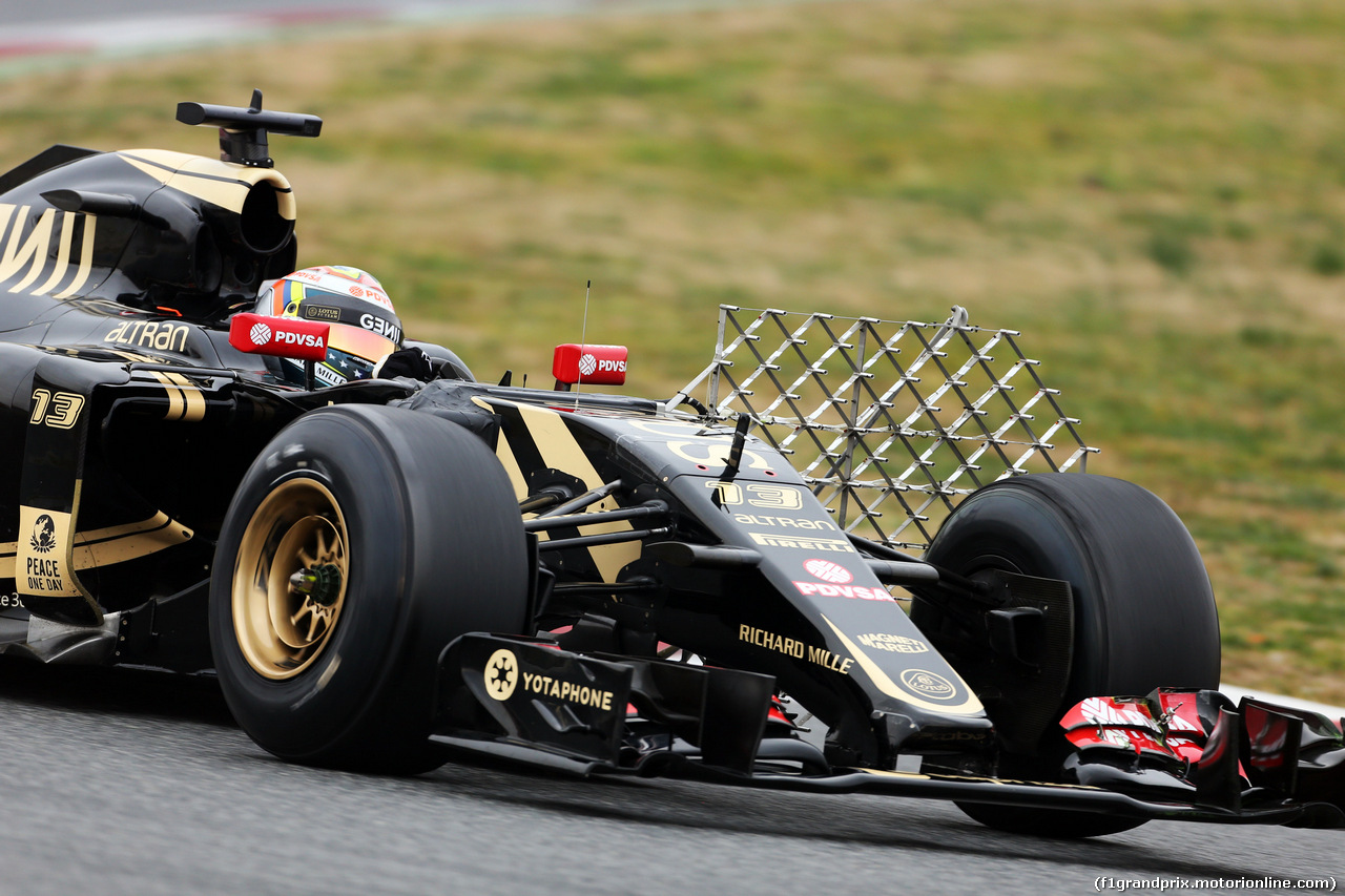 TEST F1 BARCELLONA 21 FEBBRAIO, Pastor Maldonado (VEN) Lotus F1 E23 running sensor equipment.
21.02.2015.