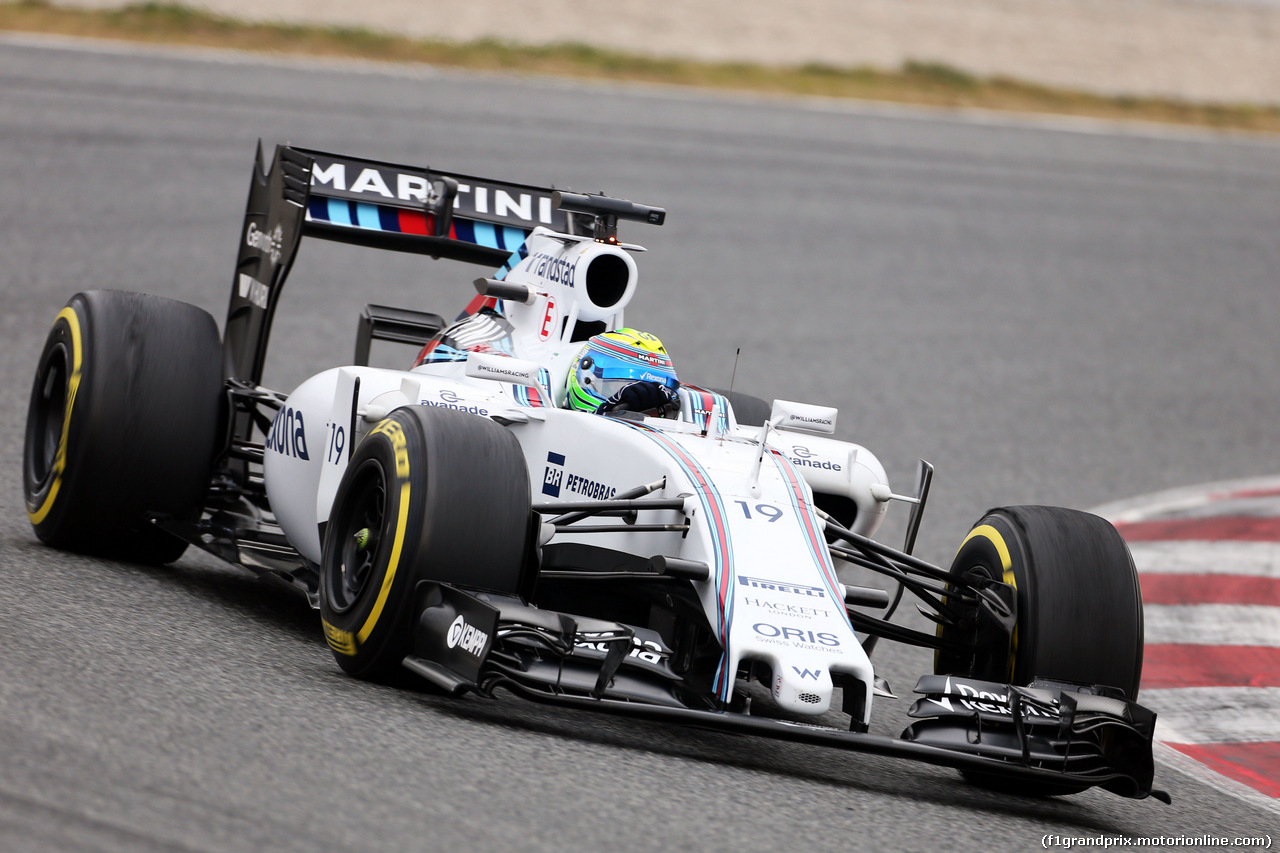 TEST F1 BARCELLONA 21 FEBBRAIO, Felipe Massa (BRA) Williams FW37.
21.02.2015.