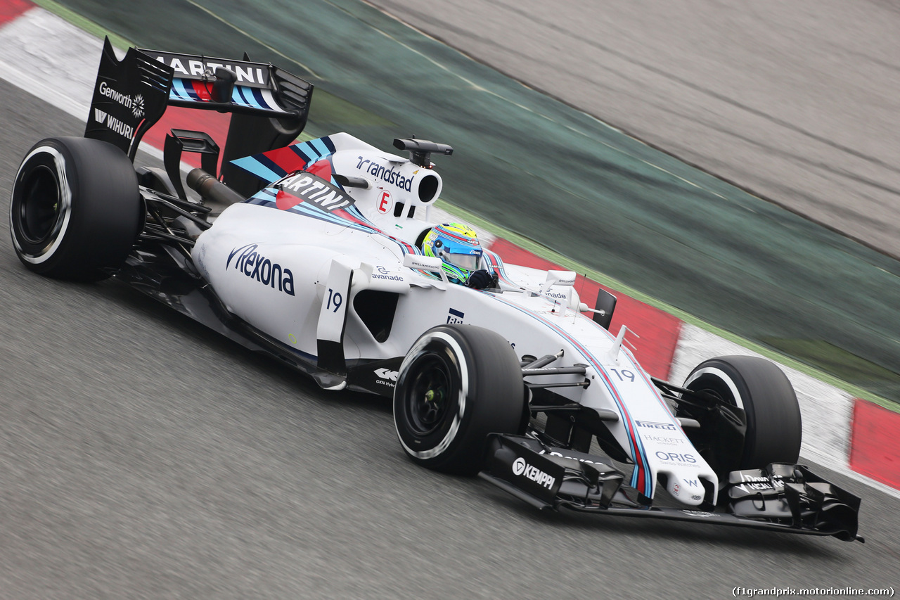 TEST F1 BARCELLONA 21 FEBBRAIO, Felipe Massa (BRA) Williams FW37.
21.02.2015.