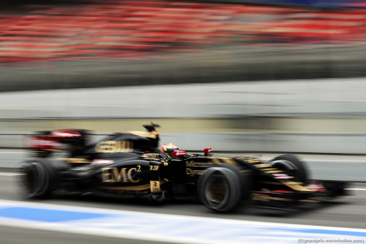 TEST F1 BARCELLONA 21 FEBBRAIO, Pastor Maldonado (VEN) Lotus F1 E23.
21.02.2015.