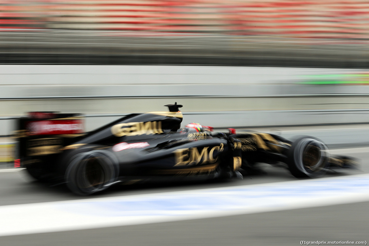 TEST F1 BARCELLONA 21 FEBBRAIO, Pastor Maldonado (VEN) Lotus F1 E23.
21.02.2015.