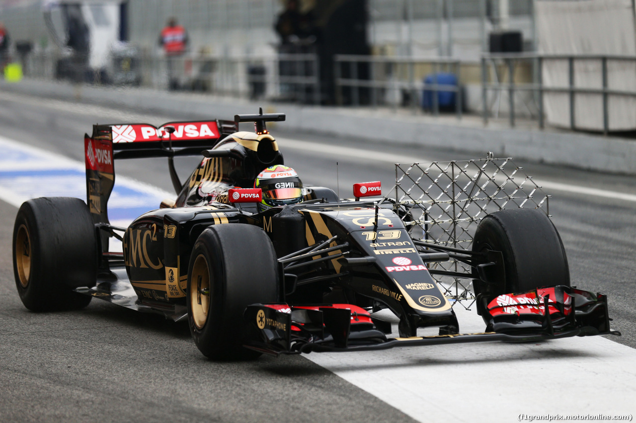 TEST F1 BARCELLONA 21 FEBBRAIO, Pastor Maldonado (VEN) Lotus F1 E23 running with sensor equipment.
21.02.2015.