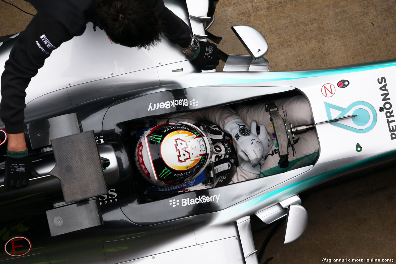 TEST F1 BARCELLONA 21 FEBBRAIO, Lewis Hamilton (GBR) Mercedes AMG F1 W06.
21.02.2015.